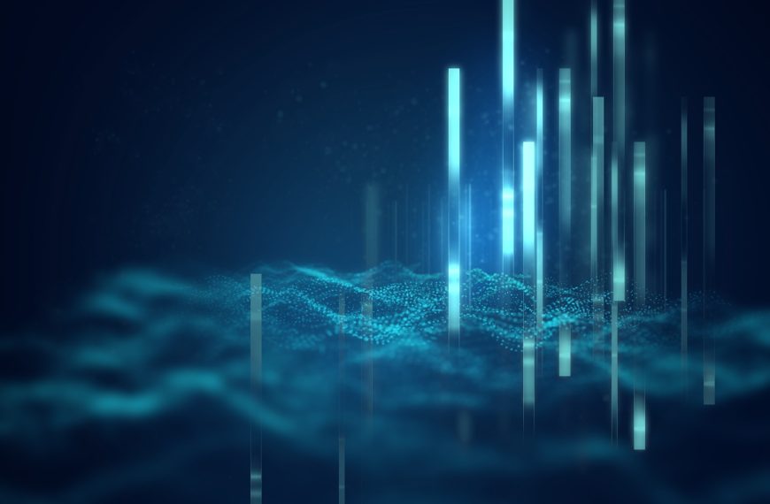 Blue Geometric Shape Abstract Technology Background